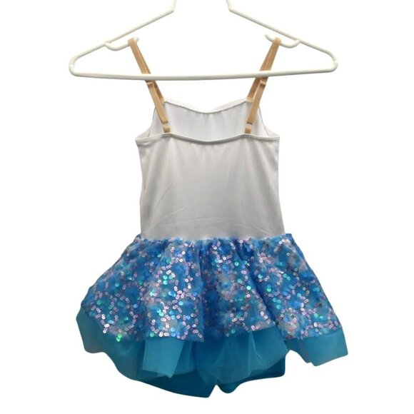 Weissman Girls Dance Costume 2 Piece Jacket Dress with Sequined Tutu Size IC 7 8 - Picture 5 of 9
